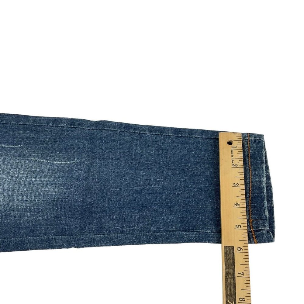 V Christina Jeans Women's 8 Blue Embroidered Mid Rise Skinny Stretch $156 Nwot - Picture 10 of 10